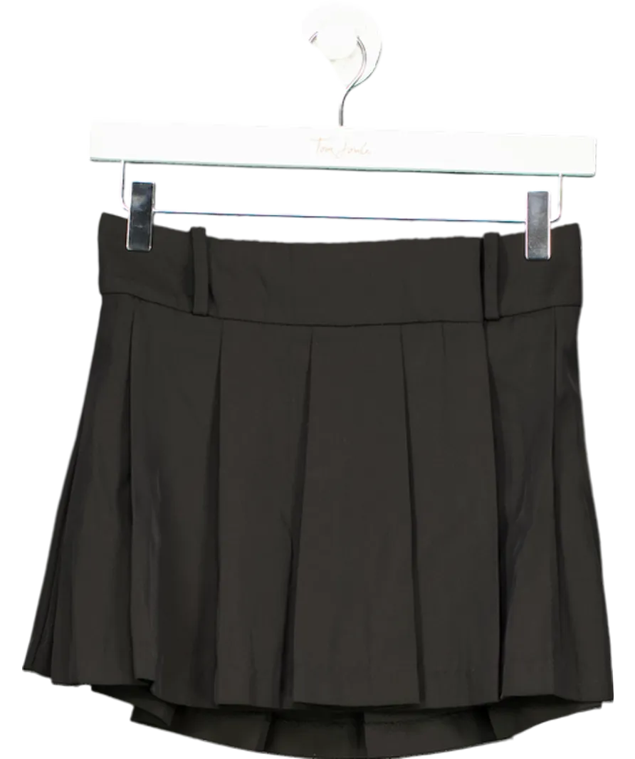 & Other Stories Black Pleated Mini Skirt UK 10