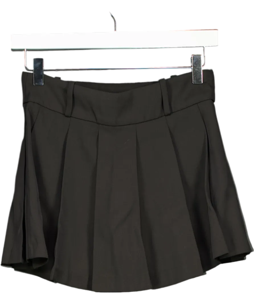 & Other Stories Black Pleated Mini Skirt UK 10