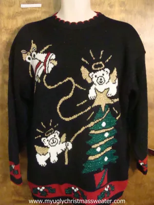 Angel Bears Ugly Christmas Sweater