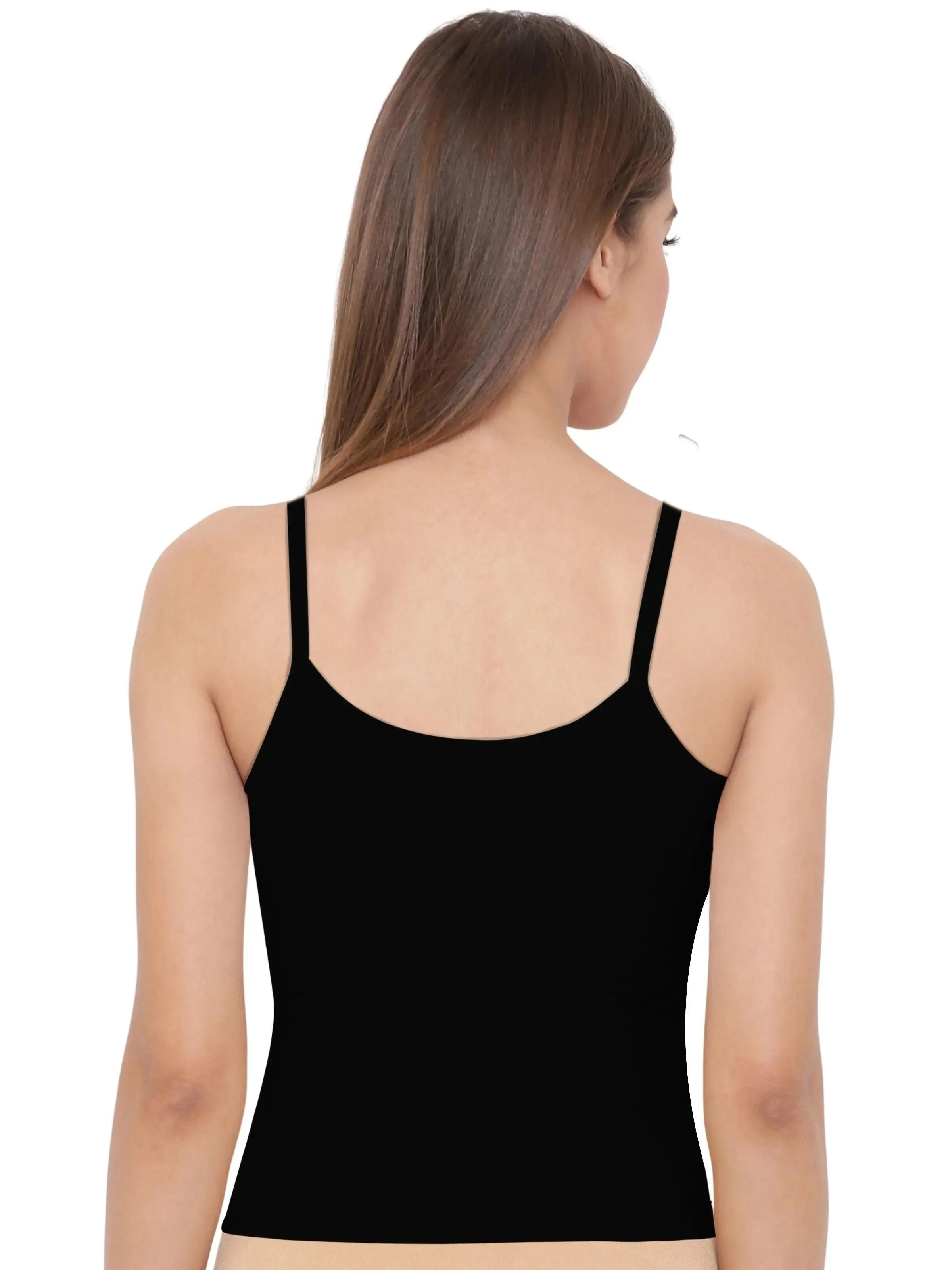 D'chica Black & Skin Basic Cotton Camisole for Girl Ð Pack of 2, Soft, Sleeveless, Lightweight, and Perfect for Everyday Wear