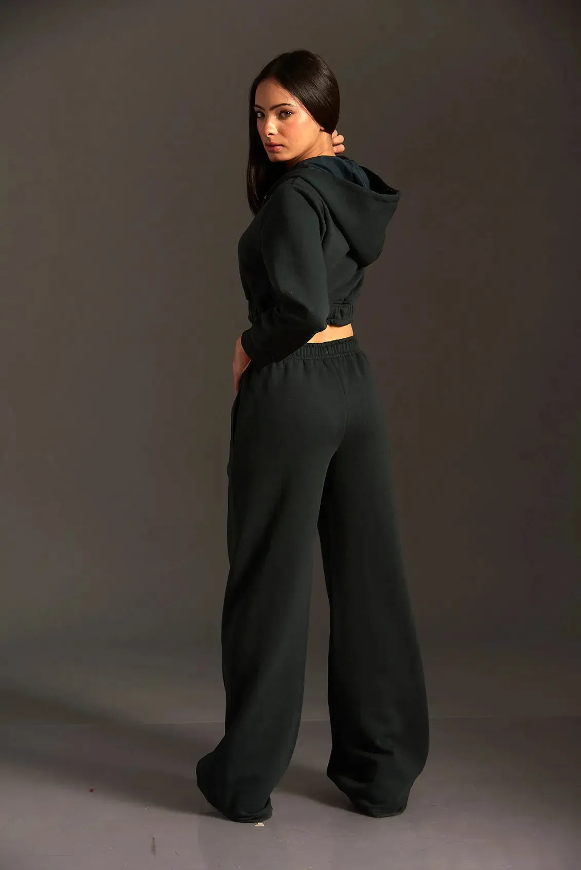Flared Fleece Jogger Pants for women