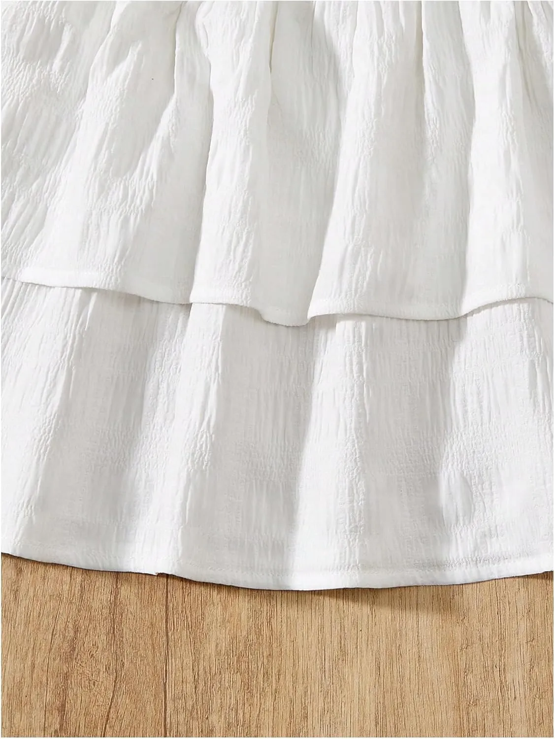 Girl's Tiered Layer Shirred Boho Smocked Skirts Casual Cute High Waisted Pleated Ruffle Flowy Elastic Skirts