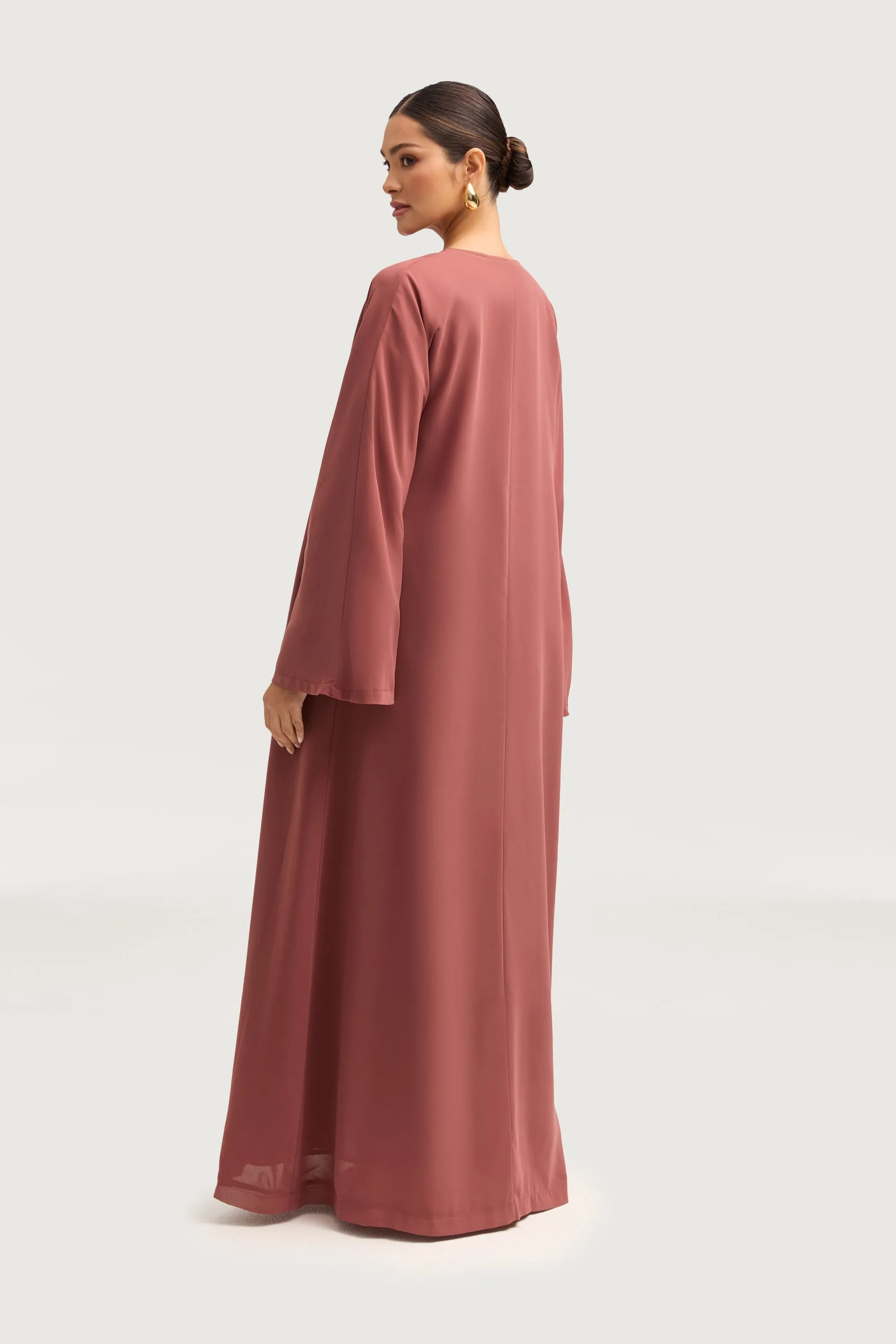 Nevene Three Piece Abaya Set - Toasted Pecan