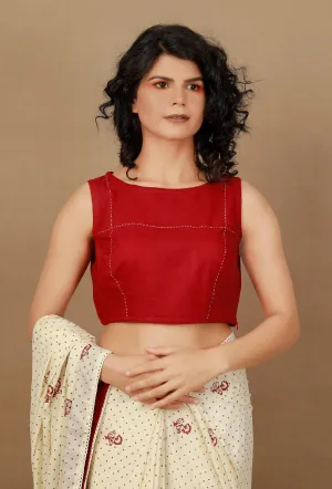 Red Cotton Blouse