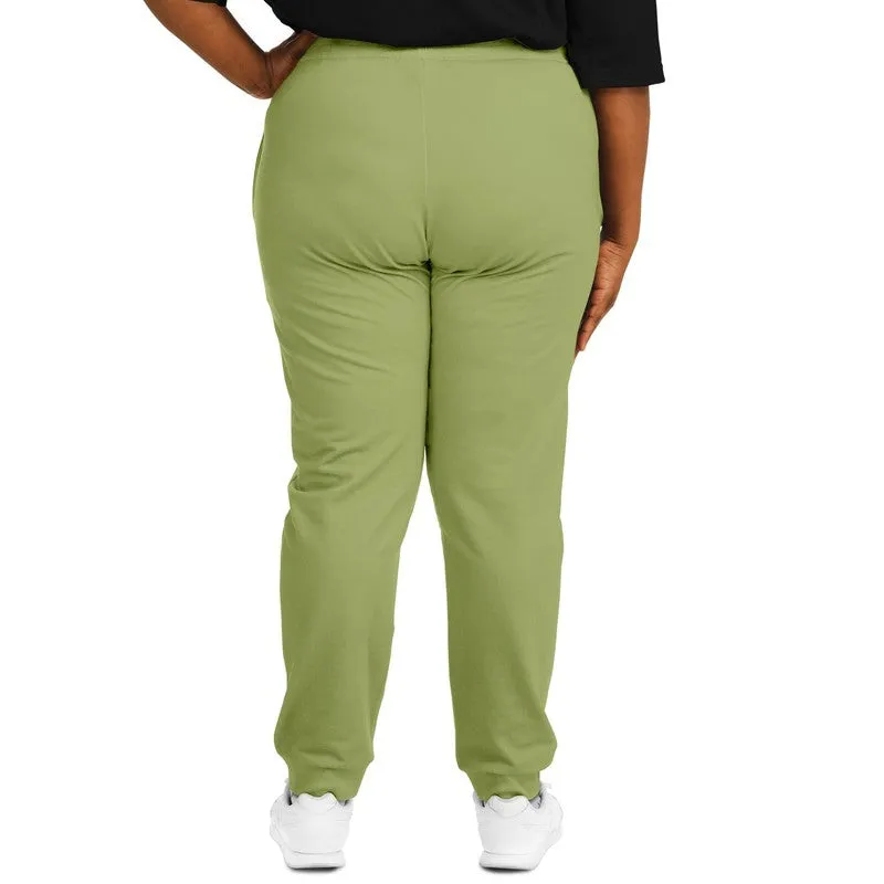 Shaded Pastel Warm Green Joggers | Unisex | with PLUS sizes | C15M0Y60K30