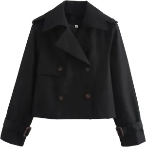 Trench Coat for Women, Short Trench Coat, Cropped Trench Coat for Women, Short Trench Coat for Women 2024