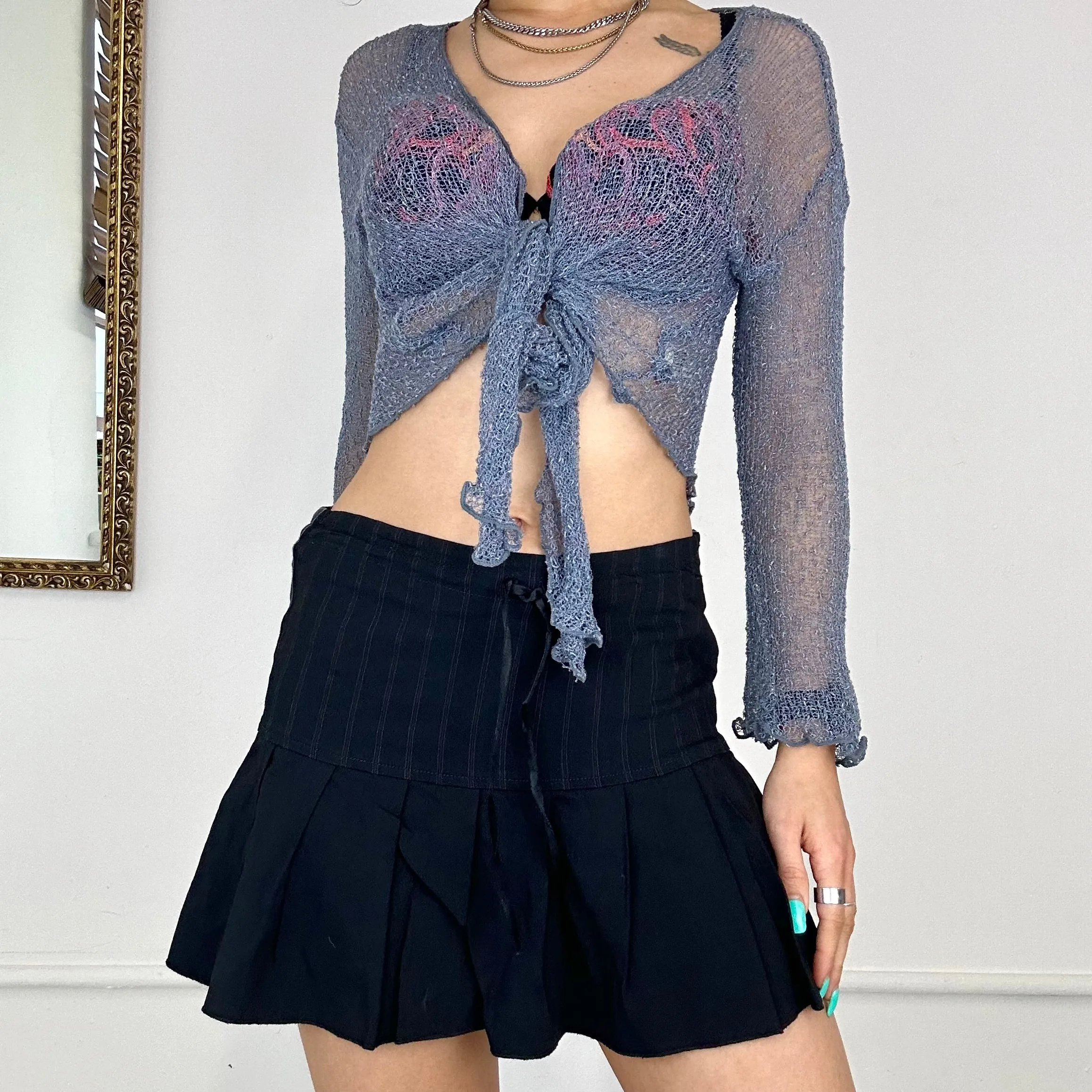 vintage pinko pleated mini skirt
