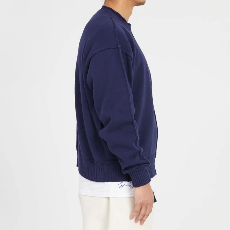 Wharf Sweater - Navy Cotton