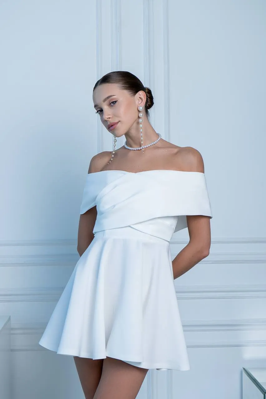 White mini dress “Aurora”