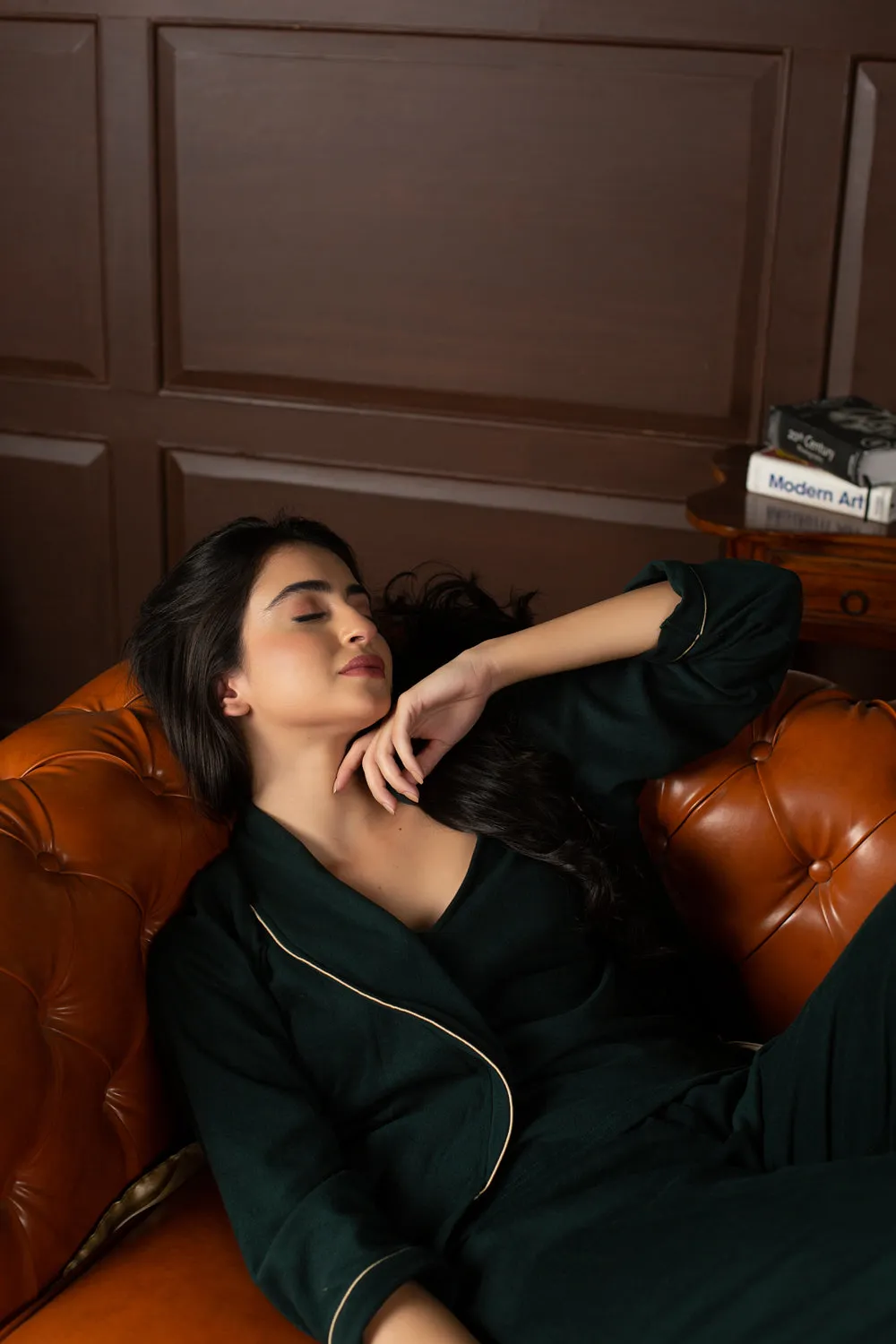 Winter Green PJ set with Robe