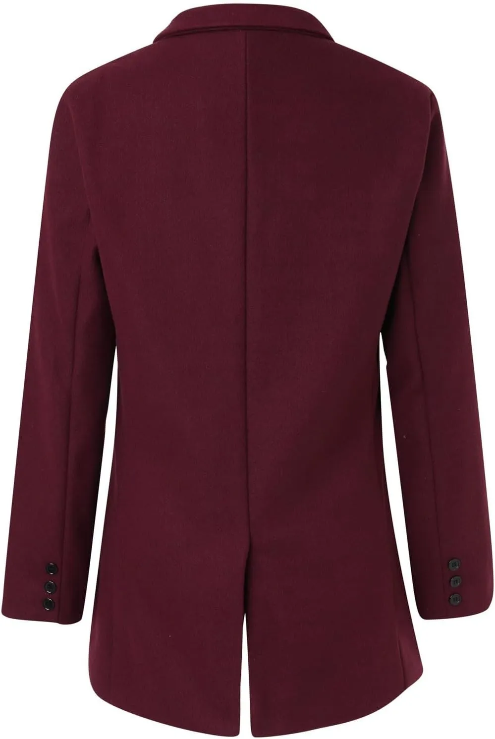 Women's Elegant Blazers Single Breasted Coat 2024 Winter Mid Woolen Overcoat Work Office Pea Jackets Overcoats
