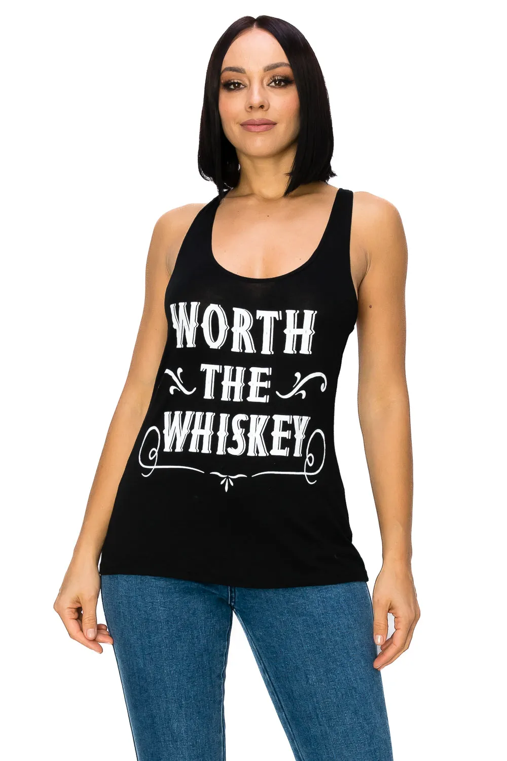 WORTH THE WHISKEY TANK TOP